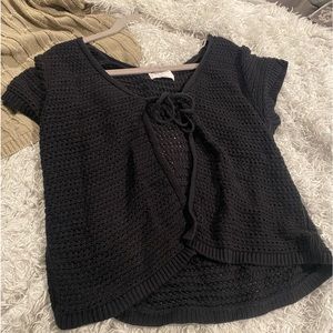 Knitted Short Sleeve Cardigan